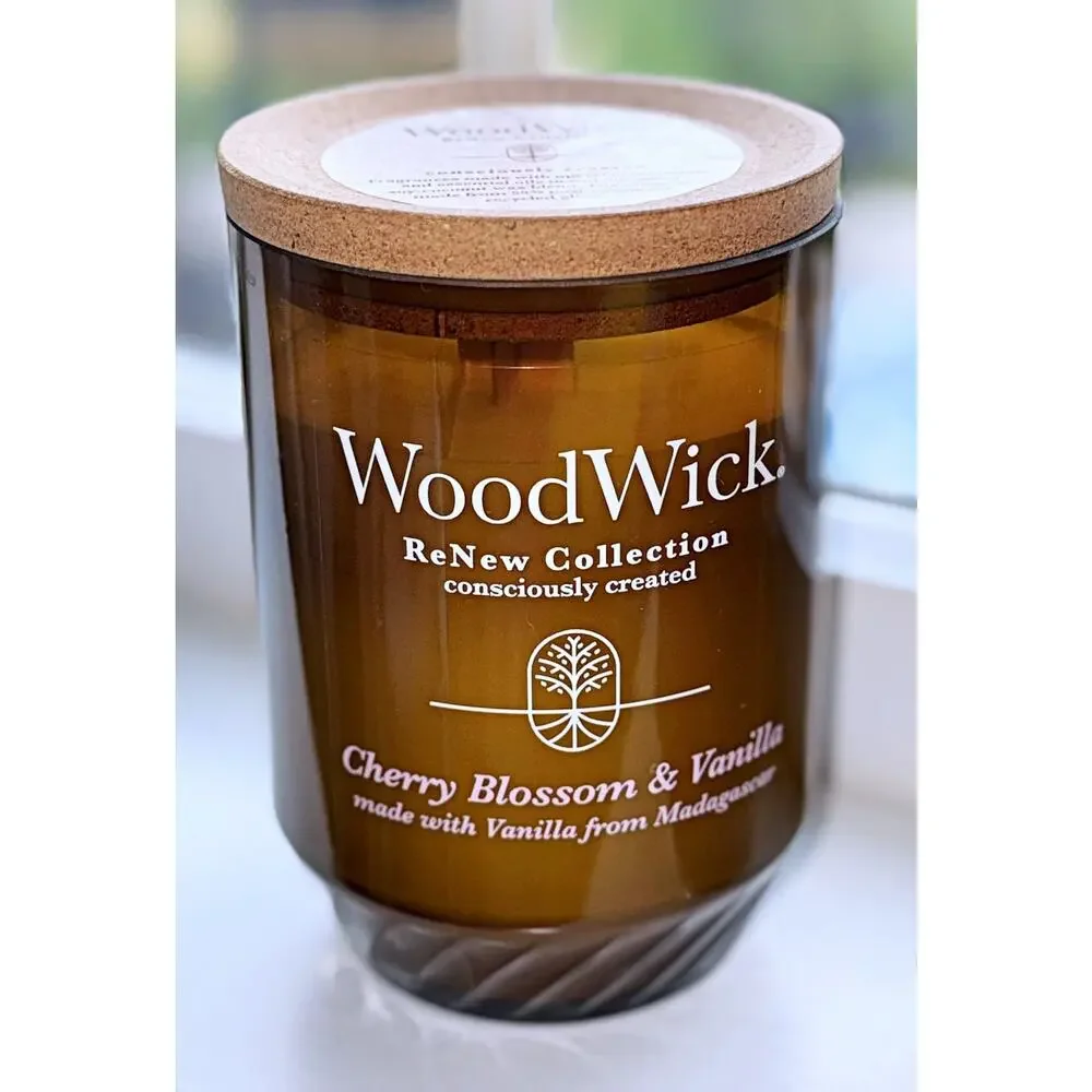 Yankee Candle 13 oz WoodWick ReNew Scented Candle Cherry Blossom & Vanilla x2